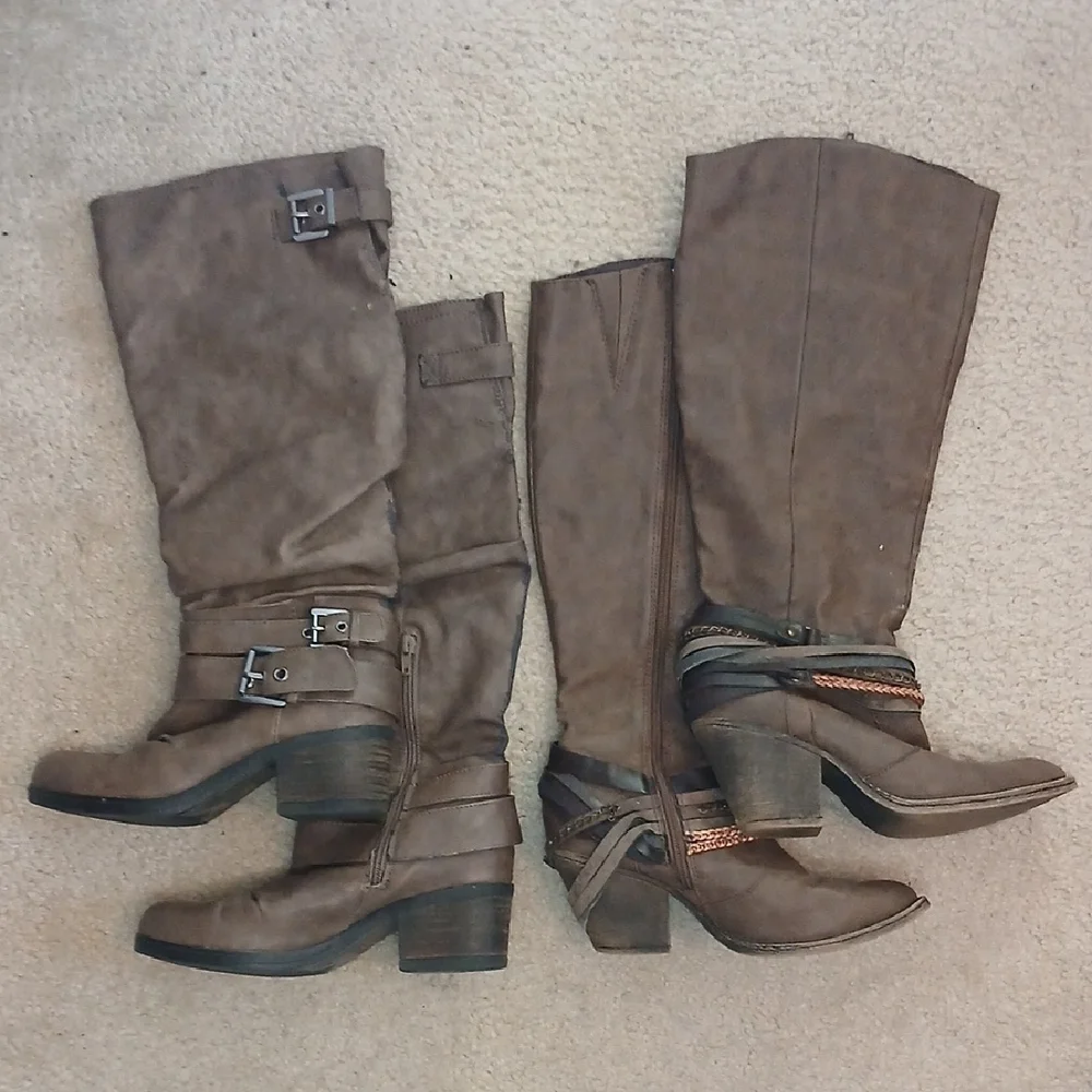 Jellypop & Carlos Santana Brown Boots For Repurposing Women's 7.5/8